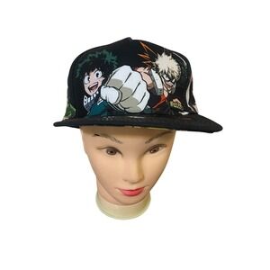 NWT Bioworld My Hero Academia Snapback Hat All Over Print Anime Cap Deku Bakugo